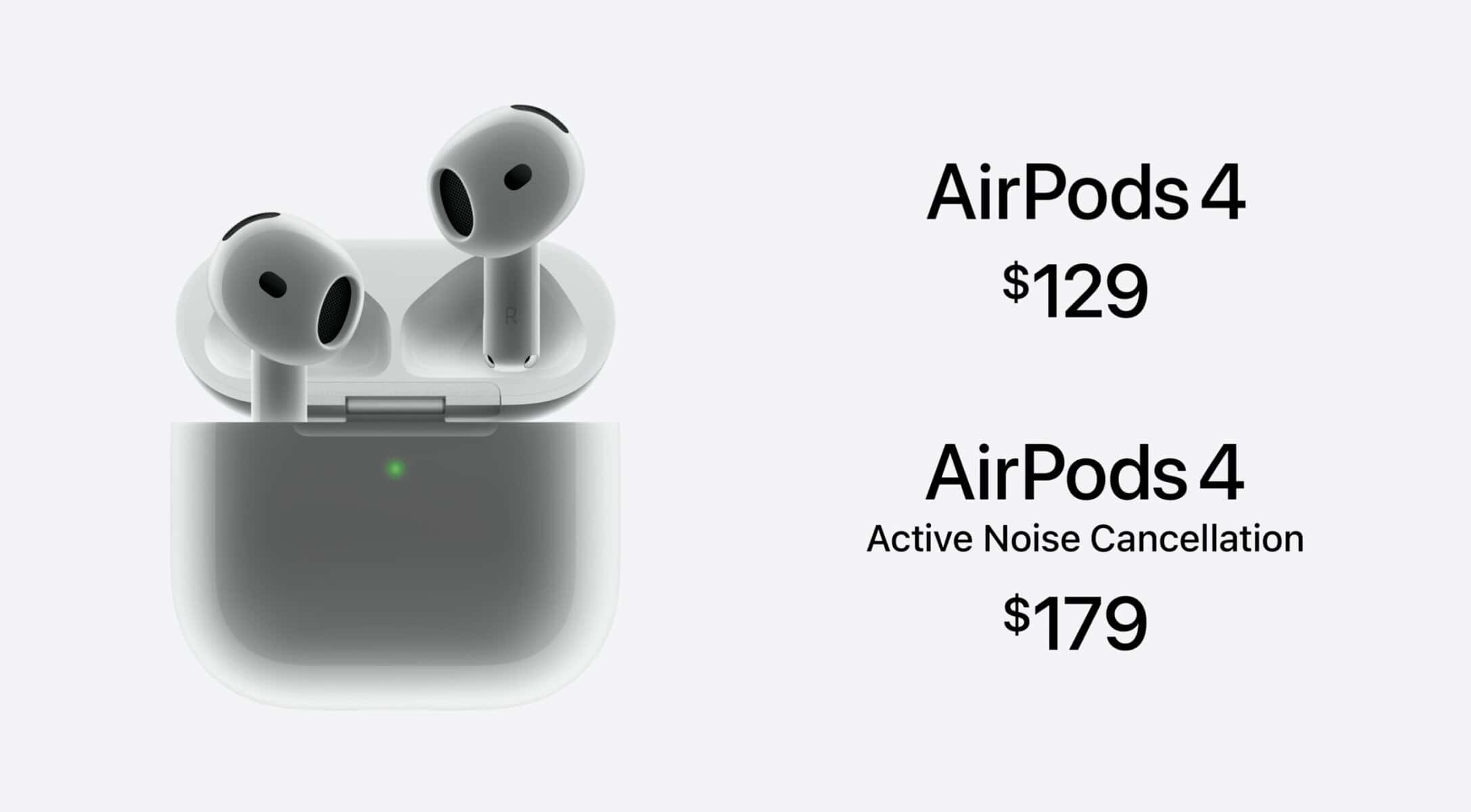 airpods 4 separa-se em duas gamas com preços diferentes