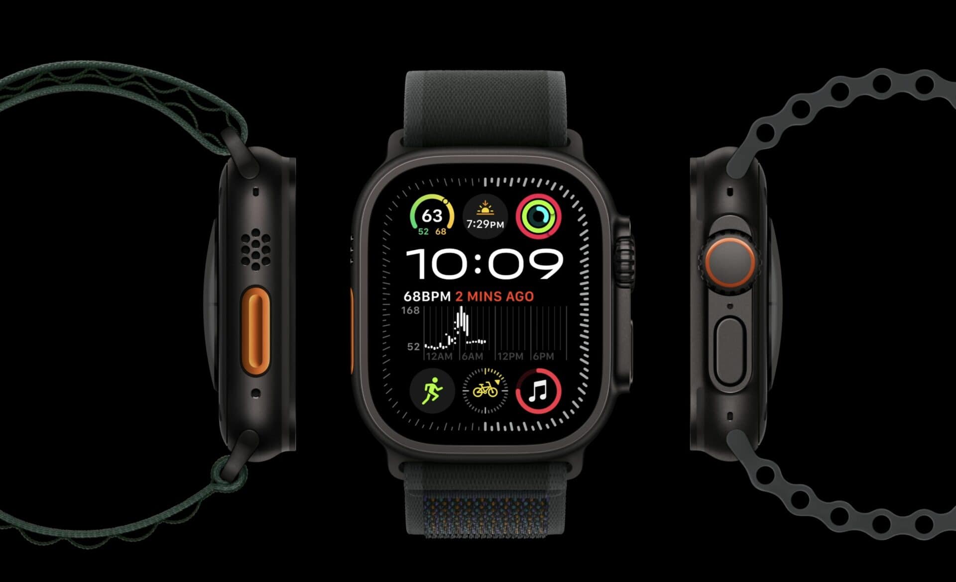 apple watch ultra 2 em titânio preto acetinado