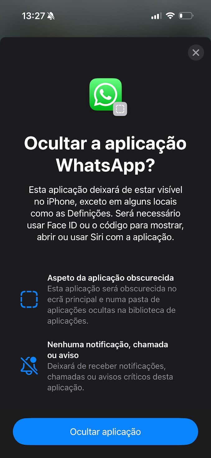 como esconder e bloquear apps no ios 18