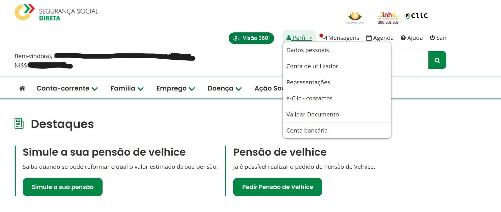 atenção: faça esta verificação na segurança social direta!