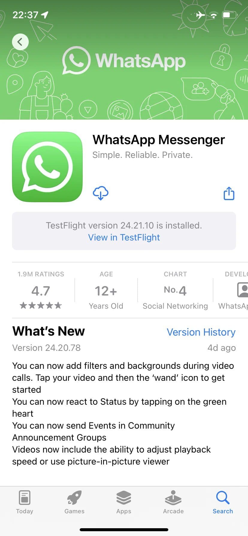 há novidades no whatsapp para quem vê vídeos no iphone!