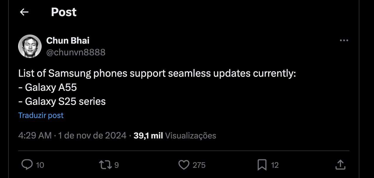 samsung galaxy s25 vai suportar actualizações contínuas!