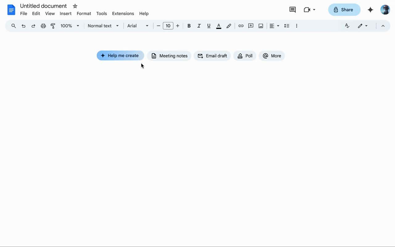 google docs recebe nova função de inteligência artificial