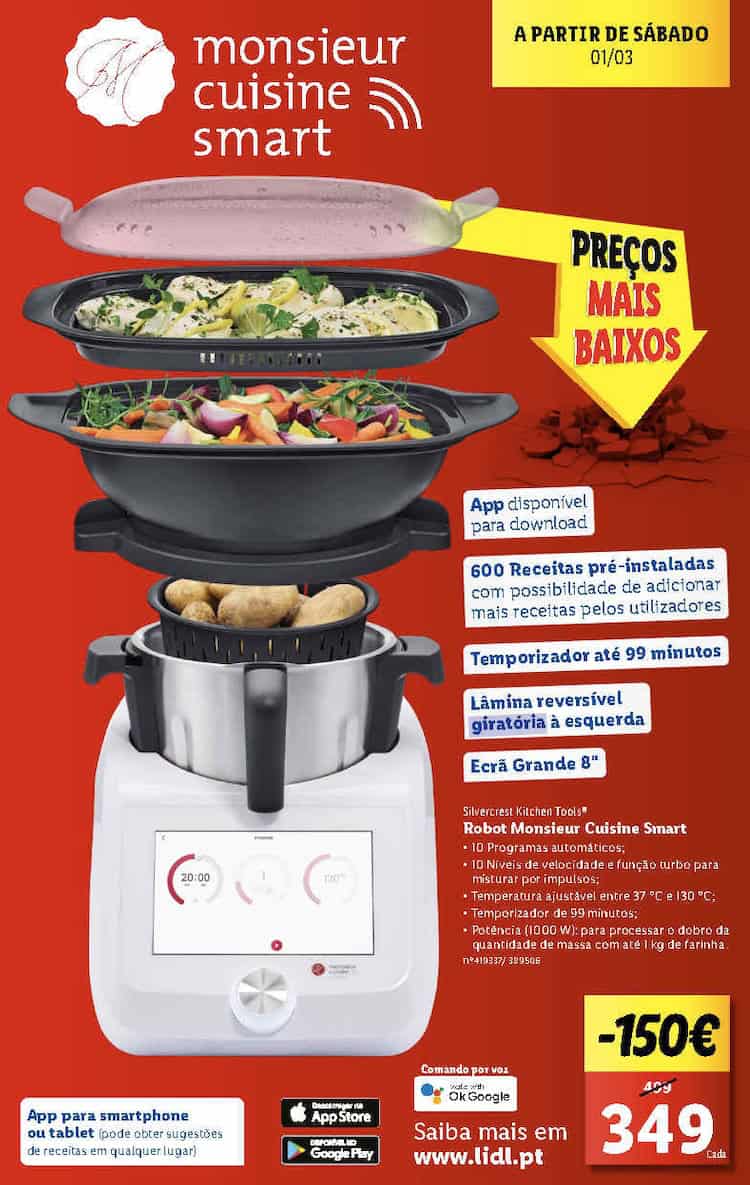 monsieur cuisine smart do lidl por menos 150 euros! aproveite